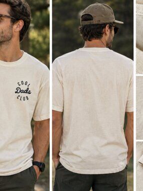 Comfort Colors Cool Dads Club Men’s T-Shirt Large Cream Ivory Dad Tee